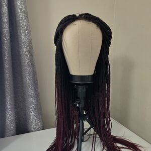 Elegant Ombre Braided Lace Front Wig